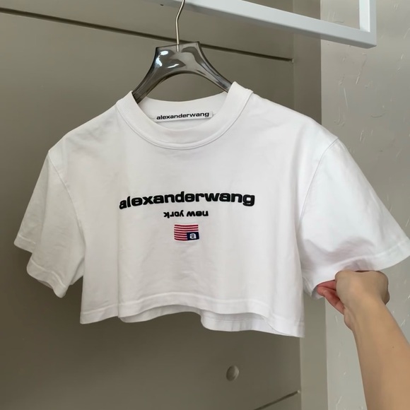 White Alexander wang cropped tee size S - Picture 2 of 5